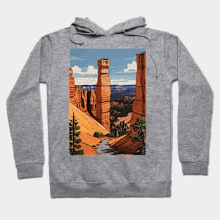 Nature Rock Formations Pathway Mountains and Sky Hoodie